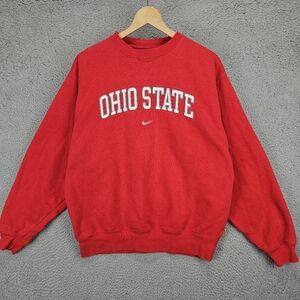 Vintage Nike Team Ohio State Buckeyes Center Swoosh Crewneck Embroidered Medium